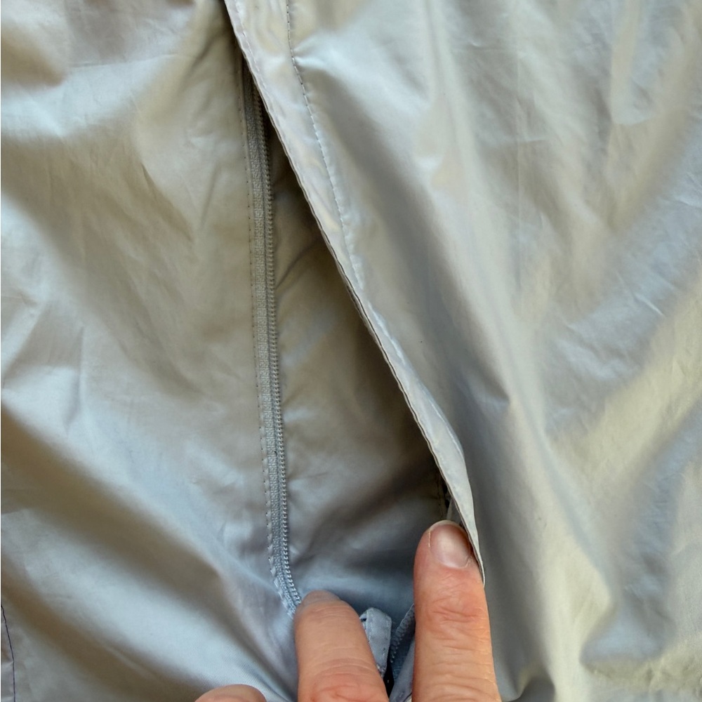 Columbia Women’s XL Pink Gray Windbreaker Hooded Zip Jacket - Picture 7 of 16